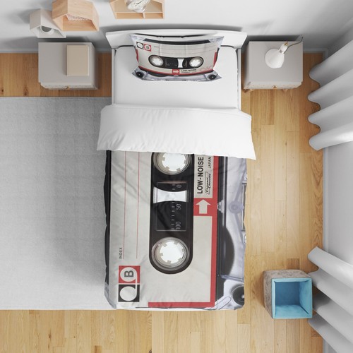 Cassette cot blanket retro - blanket,