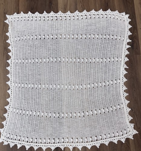 Vtg hand crochet throw - crochet, blanket