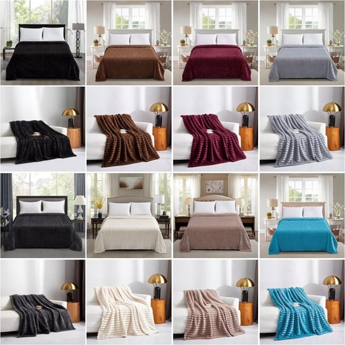 Ribbed throw soft warm - soft, faux