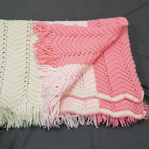 Crochet throw blanket pink - crochet,