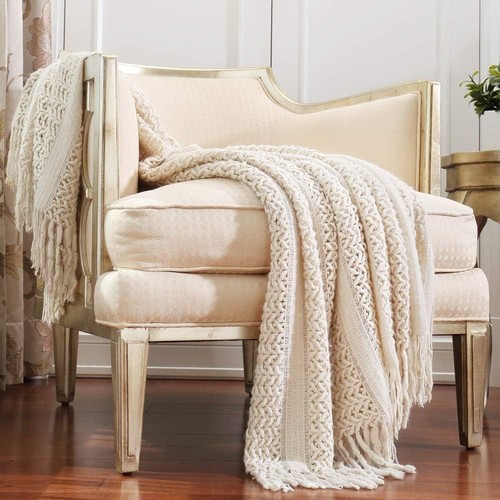 Farmhouse knit throw blanket - knit,