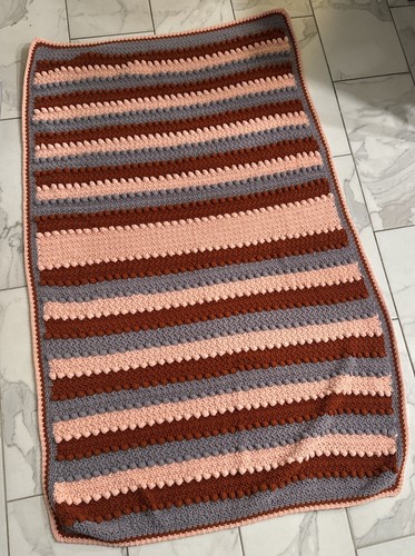 Vintage knit afghan - knit, crochet