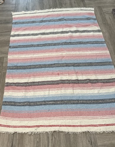 Vintage woven throw blanket