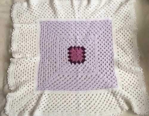 Hand crochet knitted blanket - hand,