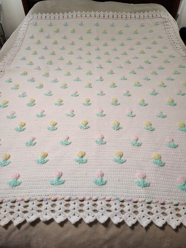 Handmade crocheted afghan - handmade,
