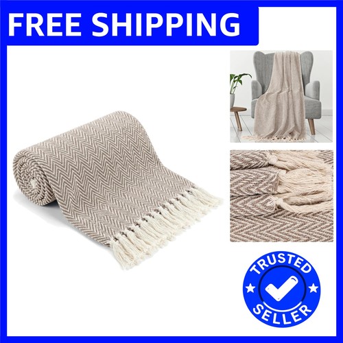 Elegant herringbone throw - herringbone,