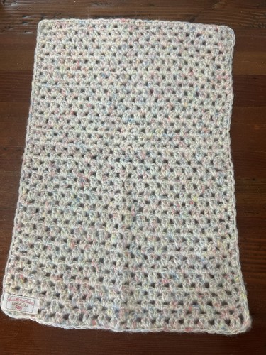 Vtg hand crocheted afghan - hand,