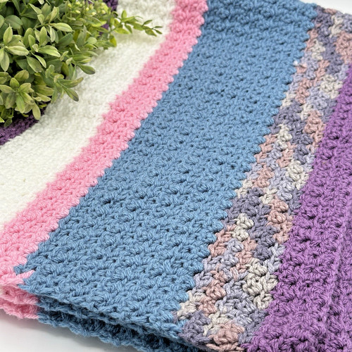 Hand crocheted lap afghan - hand,
