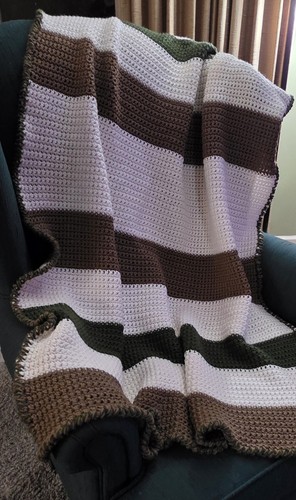 Handmade crocheted afghan - handmade, afghan/