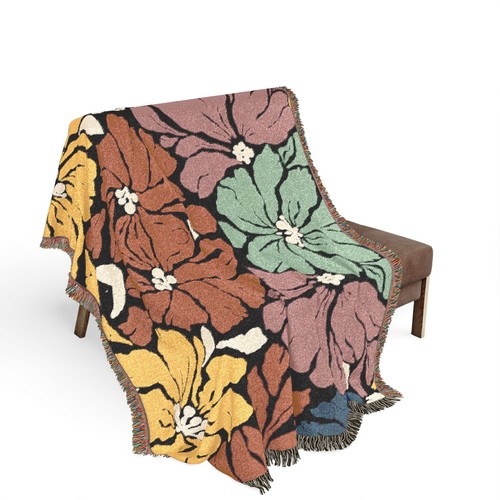 Vintage floral tapestry woven - vintage,