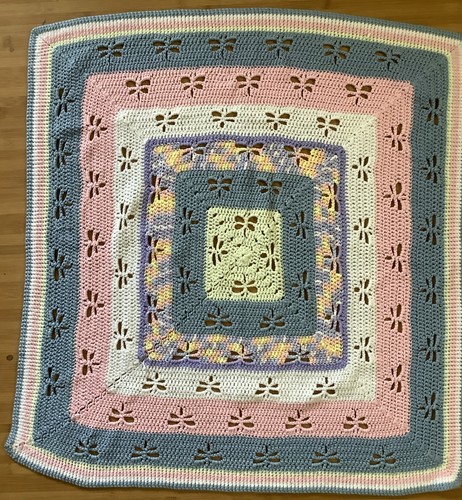 Granny square baby afghan - square,