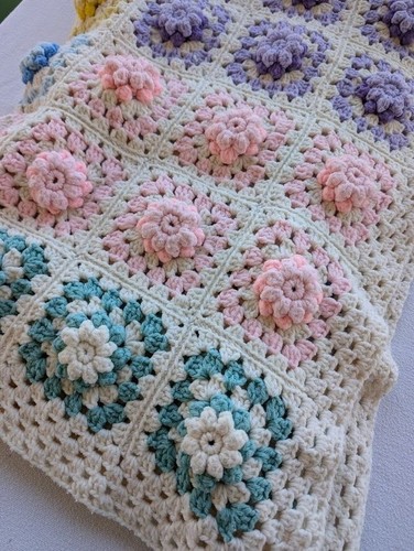 Vintage crochet flower - vintage,