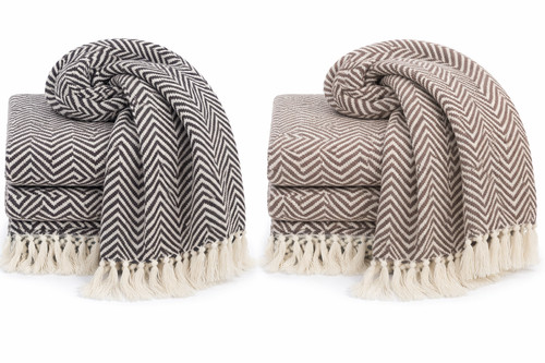 Cotton herringbone throw for - cotton,
