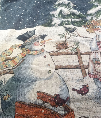 Snowmen winter tapestry - winter,