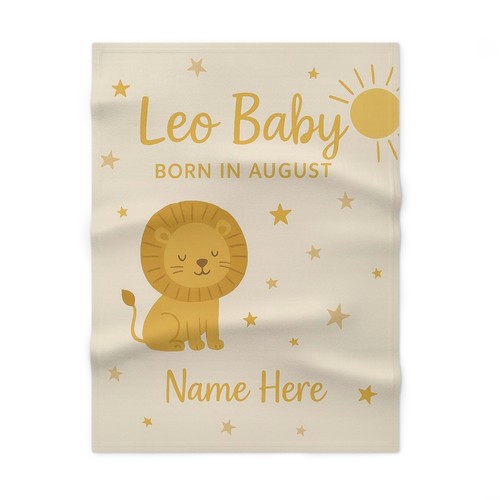 Personalized leo baby blanket - baby,