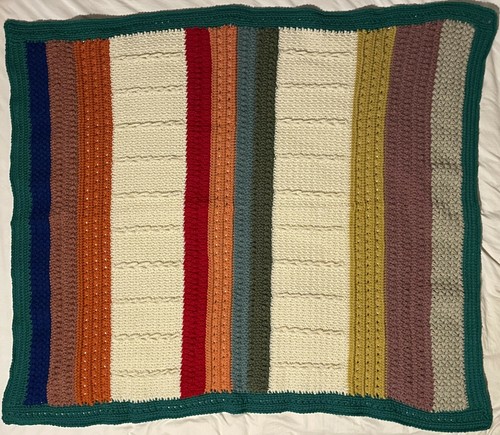 Handmade crocheted afghan knit - crocheted,
